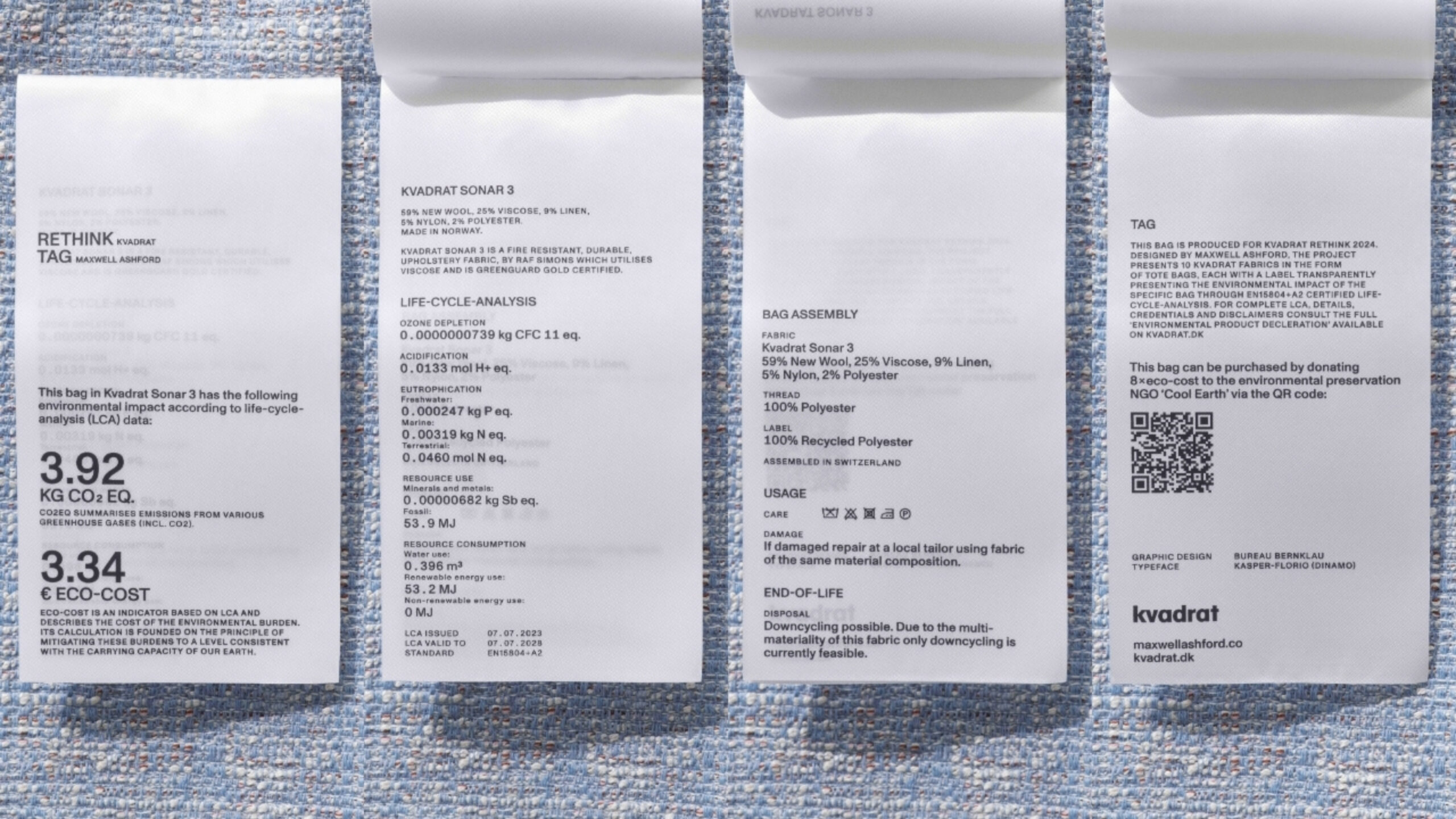 Tags for cooler Earth with Kvadrat and Maxwell Ashford