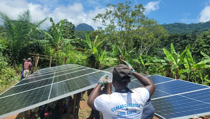 Solar panels being installed by our partners CCREAD.