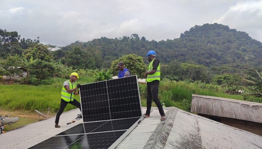 CCREAD solar panel installation in Cameroon 2024
